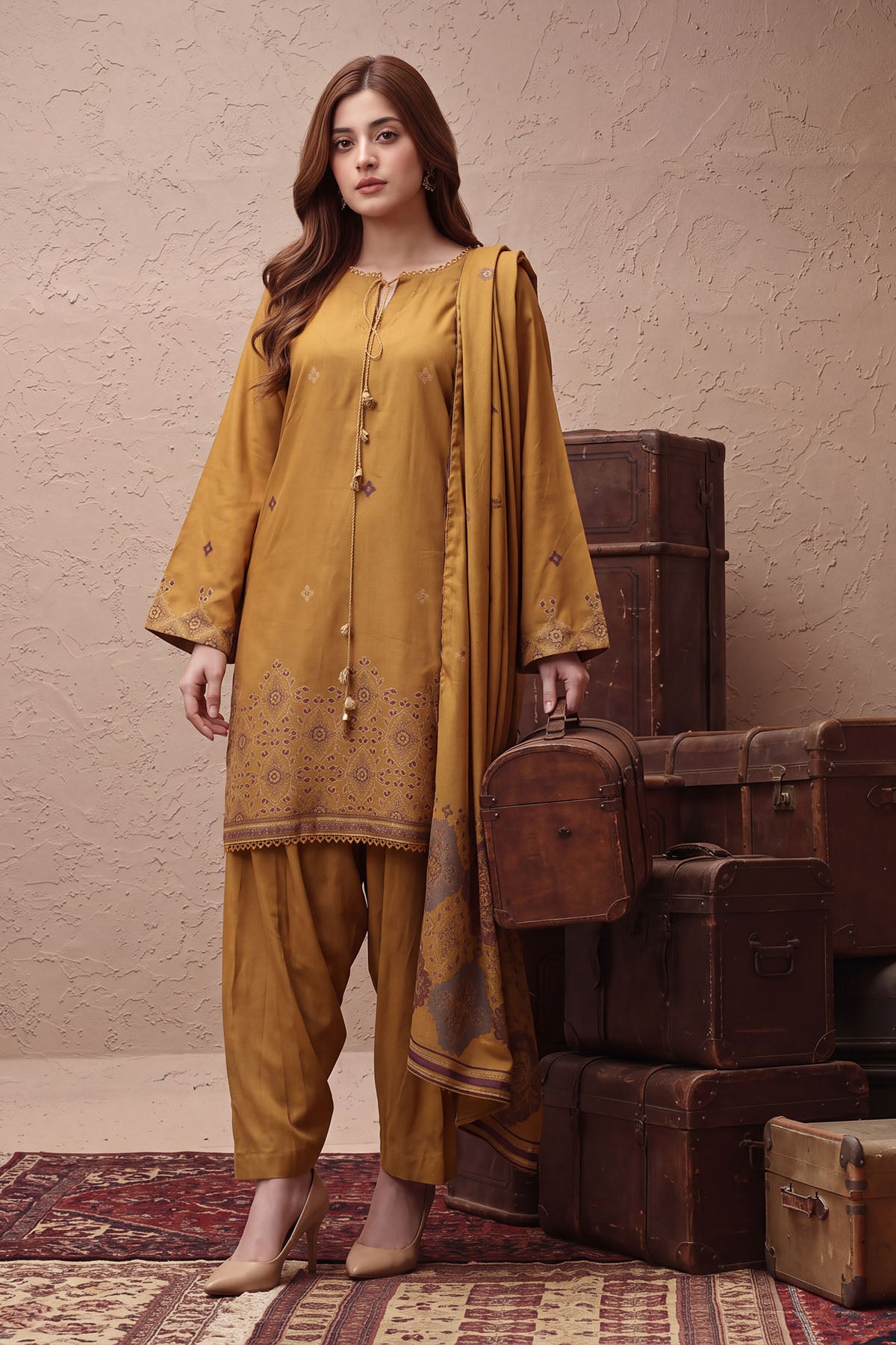 Women Jacquard 3 Piece Suit - JCQ029