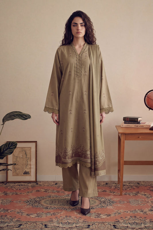 Women Jacquard 3 Piece Suit - JCQ047