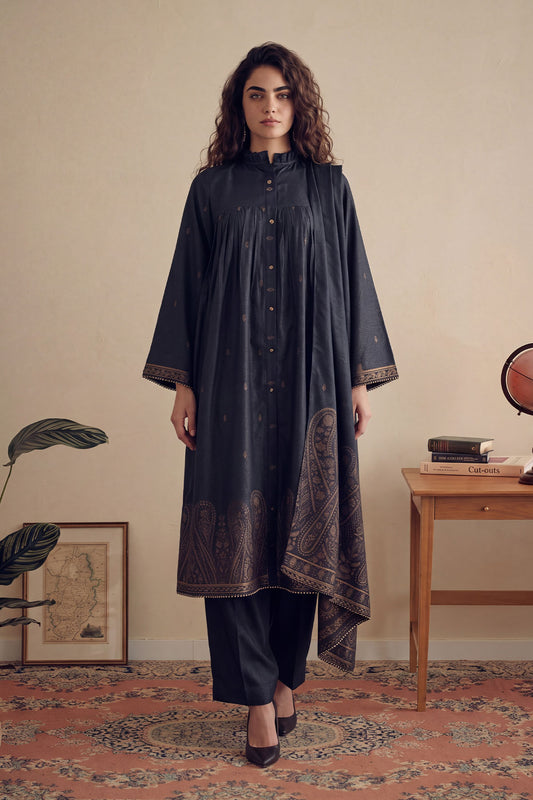 Women Jacquard 3 Piece Suit - JCQ048