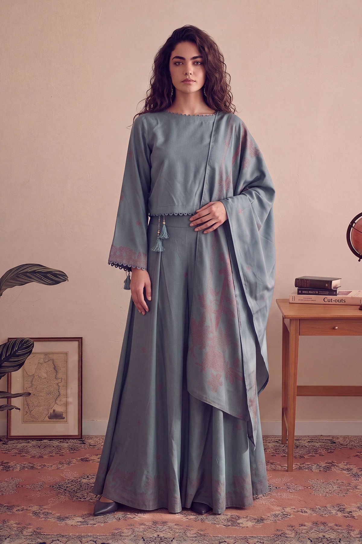 Women Jacquard 3 Piece Suit - JCQ049