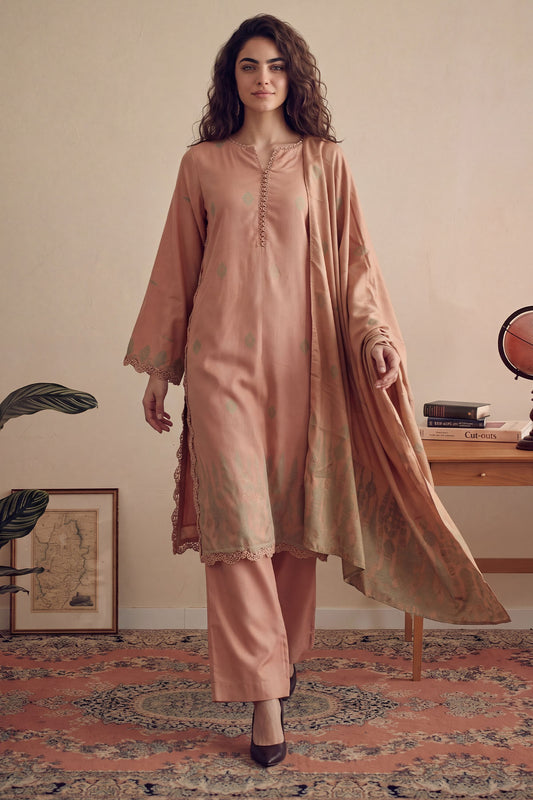 Women Jacquard 3 Piece Suit - JCQ050