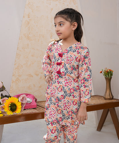 Girls Printed 2 Piece Suit