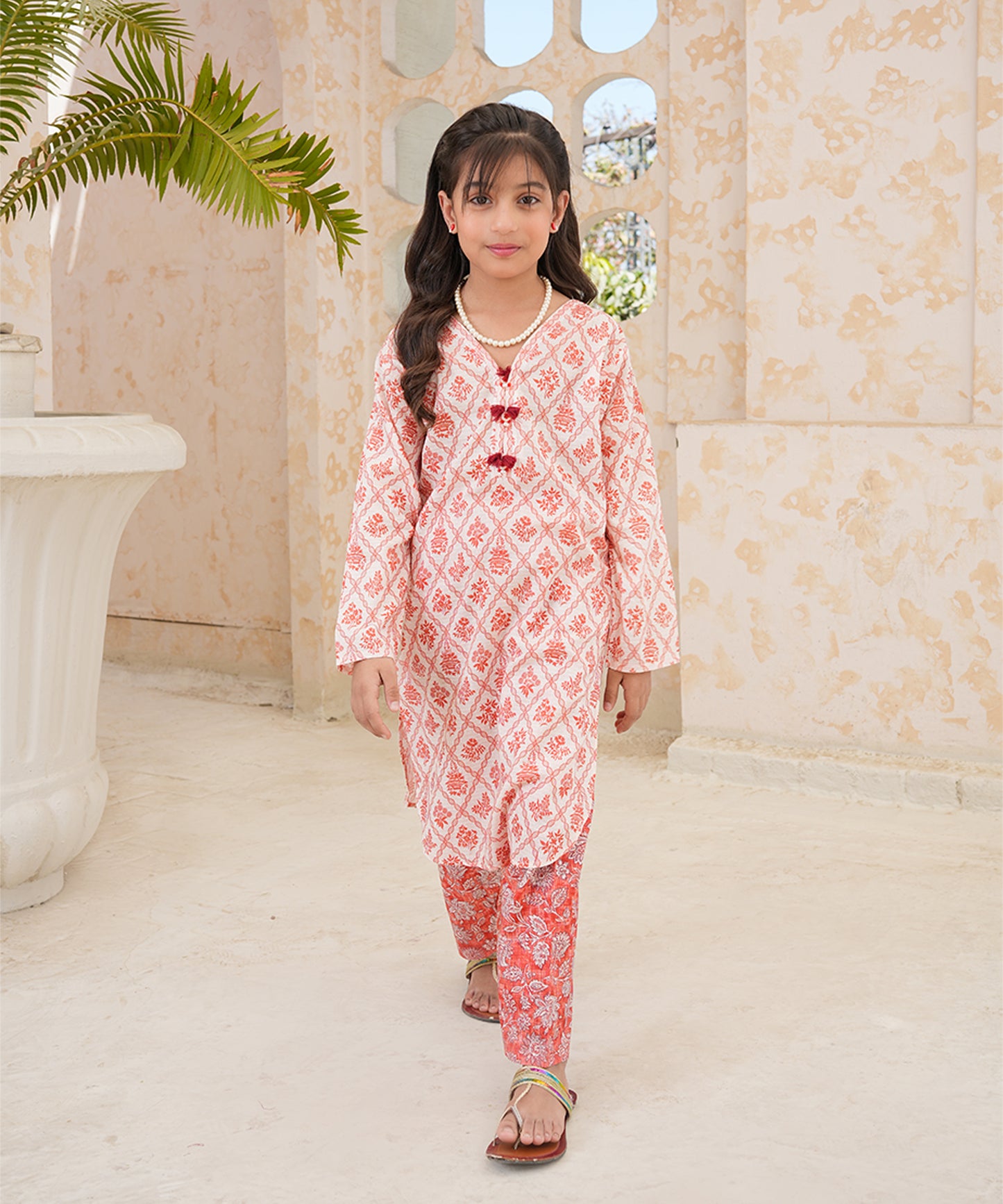 Girls Printed 2 Piece Suit