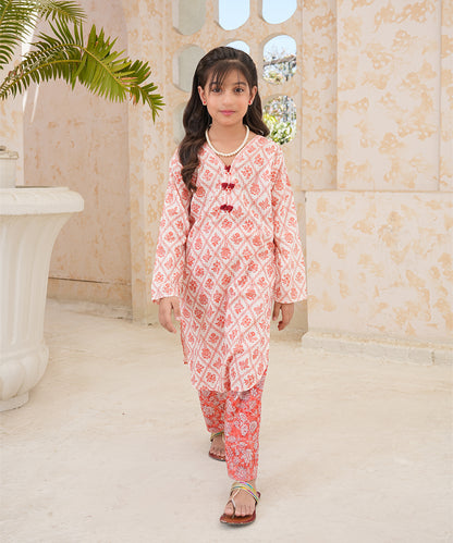 Girls Printed 2 Piece Suit