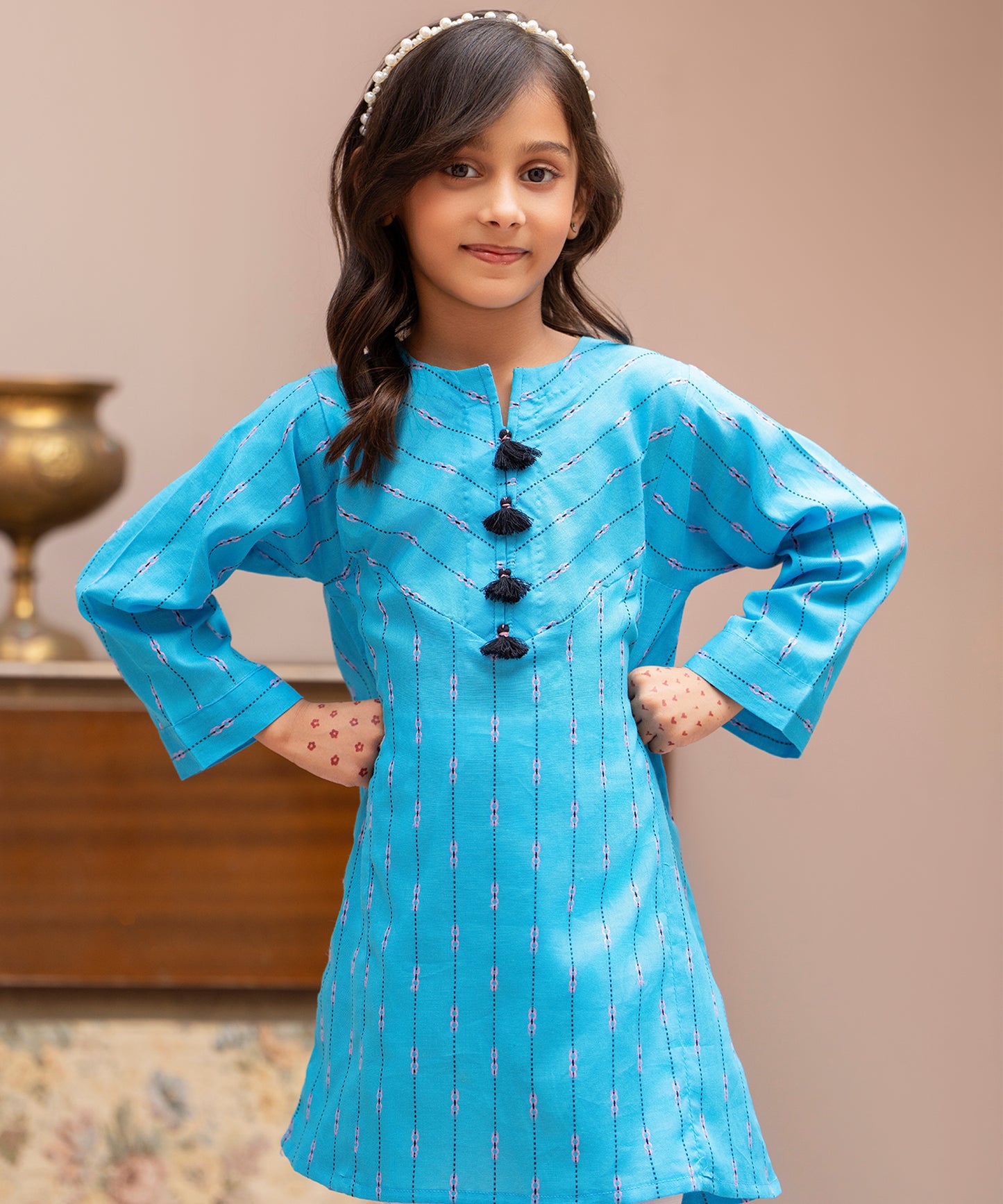Girls Solid 2 Piece Suit