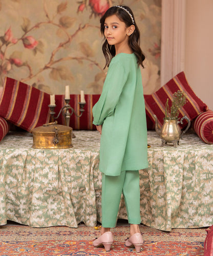 Girls Solid 2 Piece Suit