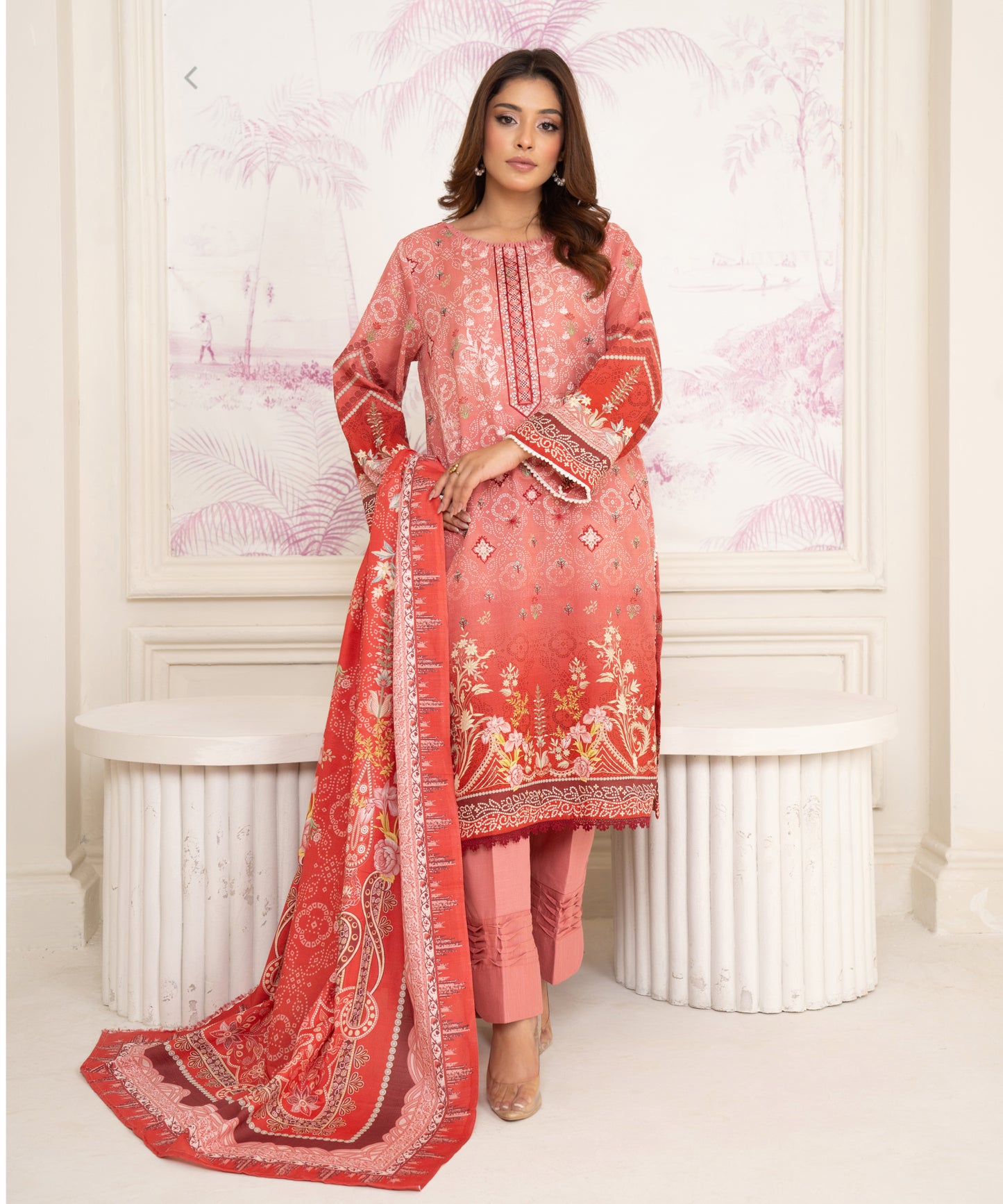 3 Piece Digital Khaddar 142