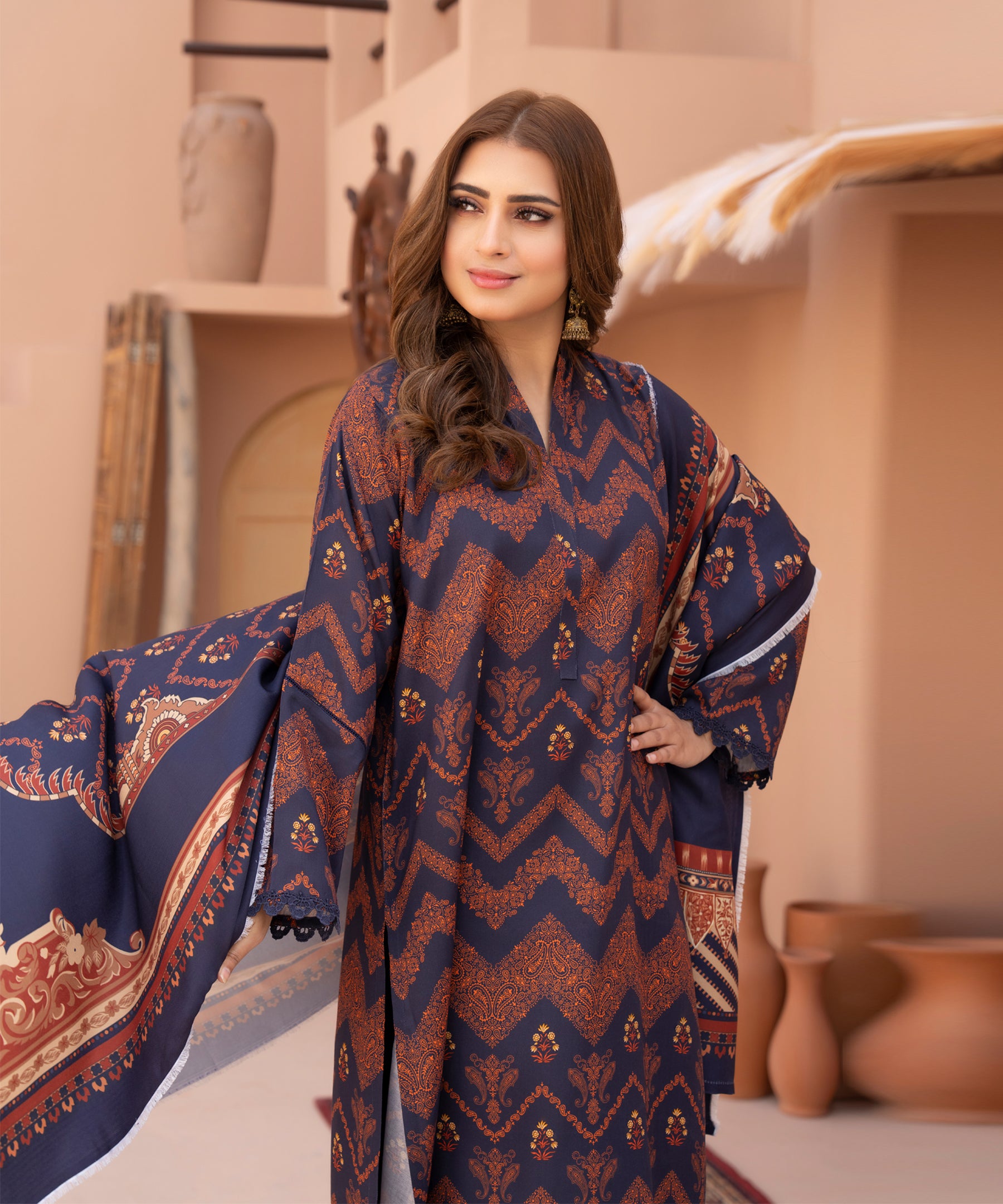 2PC Printed Suit - LDS 1025