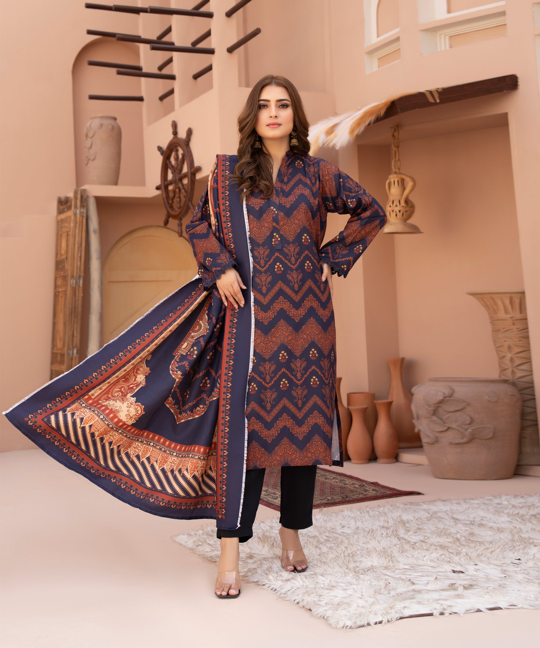 2PC Printed Suit - LDS 1025