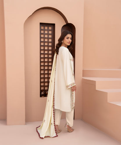 Women Solid Embroidered 2 Piece Suit - LDS1031