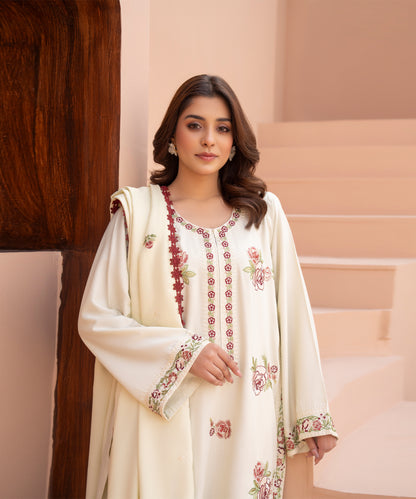 Women Solid Embroidered 2 Piece Suit - LDS1031
