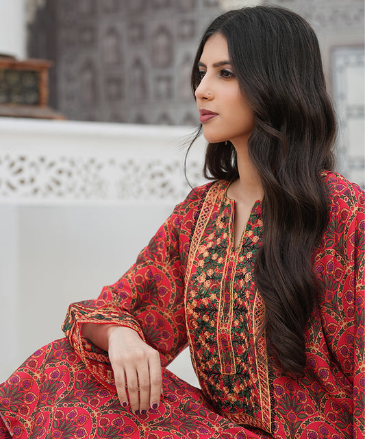 Women Printed Embroidered 2 Piece Suit - LDS1052