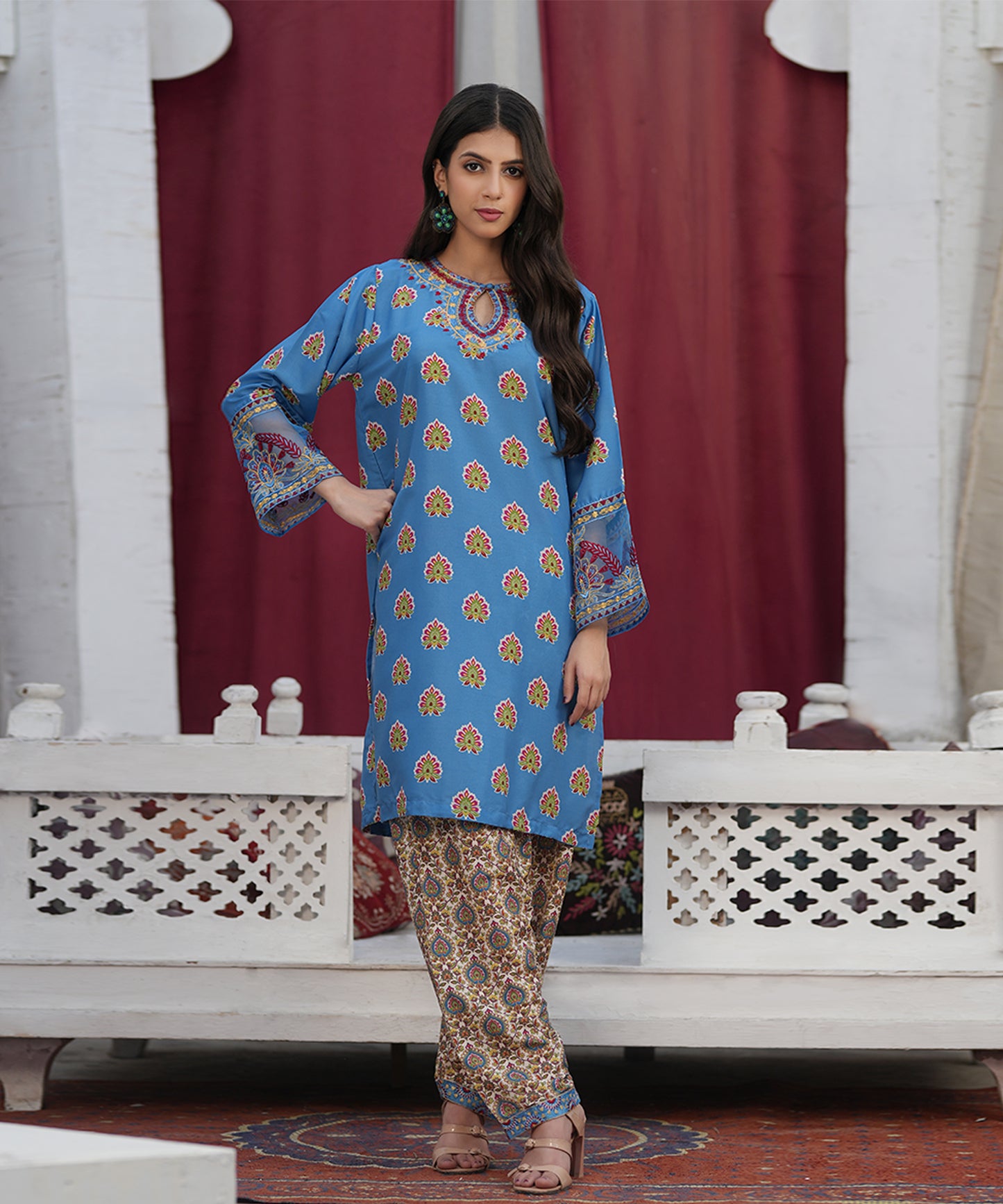 Lawn Silk Suit - LDS 1053