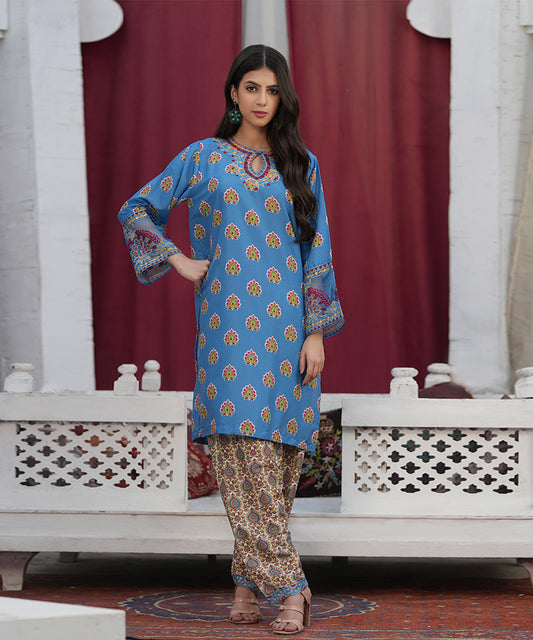 Lawn Silk Suit - LDS 1053