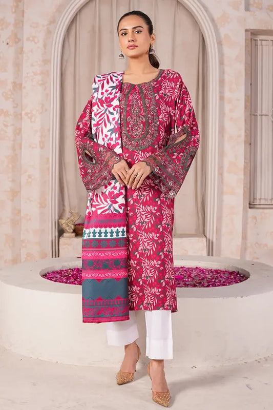 Women Printed Embroidered 2 Piece Suit - LDS1066