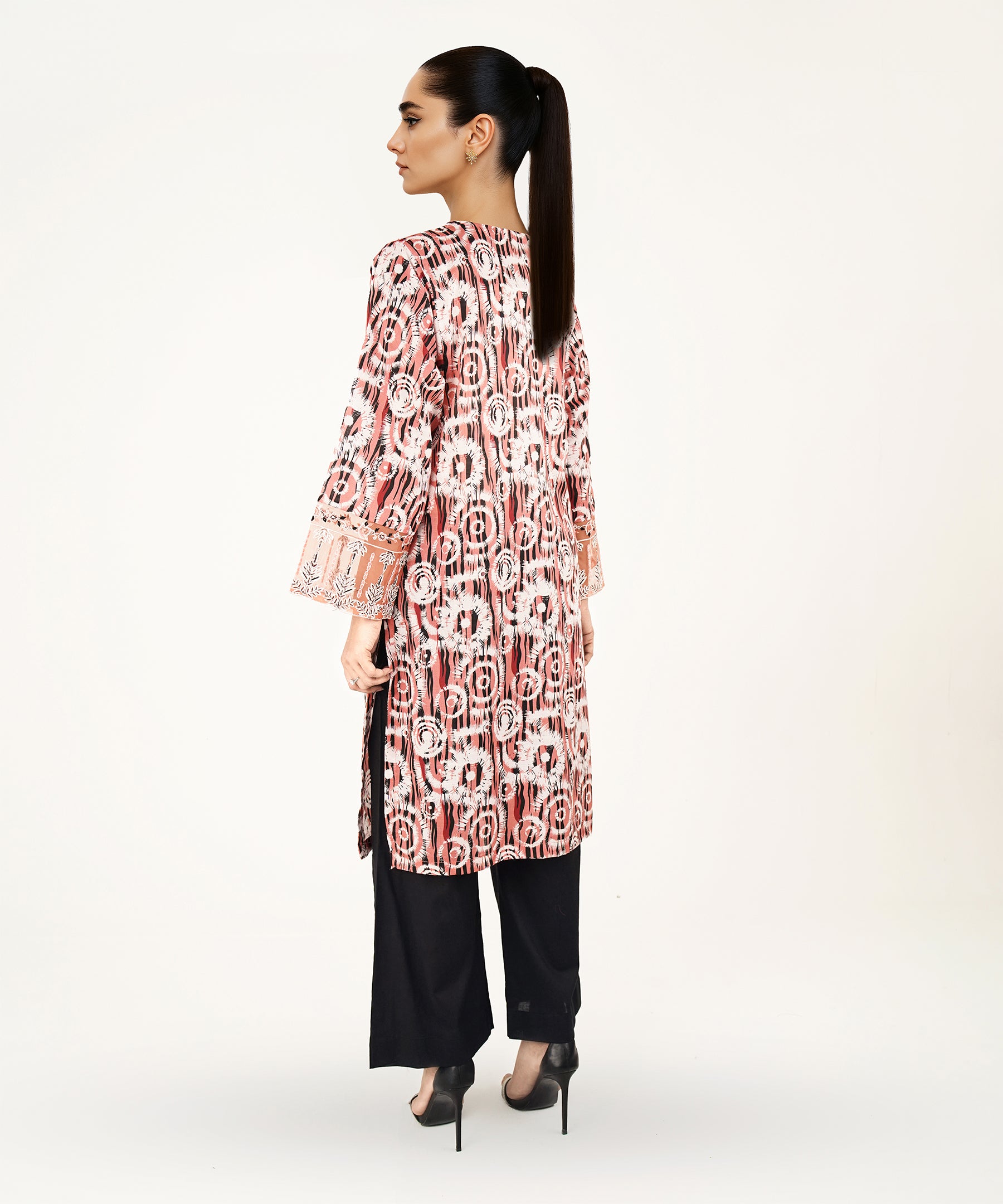 Printed Embroidered Suit - LDS 1077