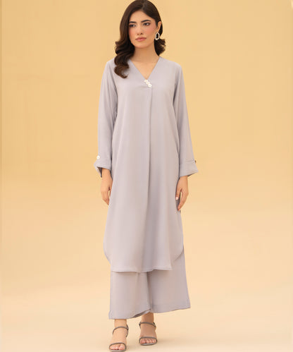 Women Solid 2 Piece Suit - LDS1337