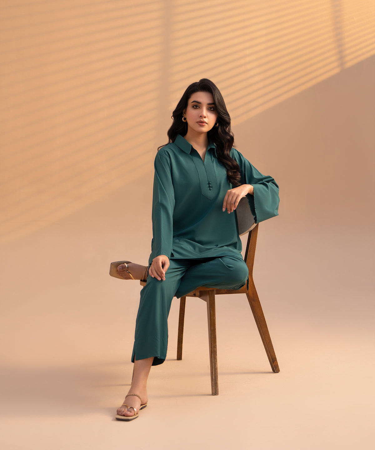 Women Solid 2 Piece Suit - LDS1341