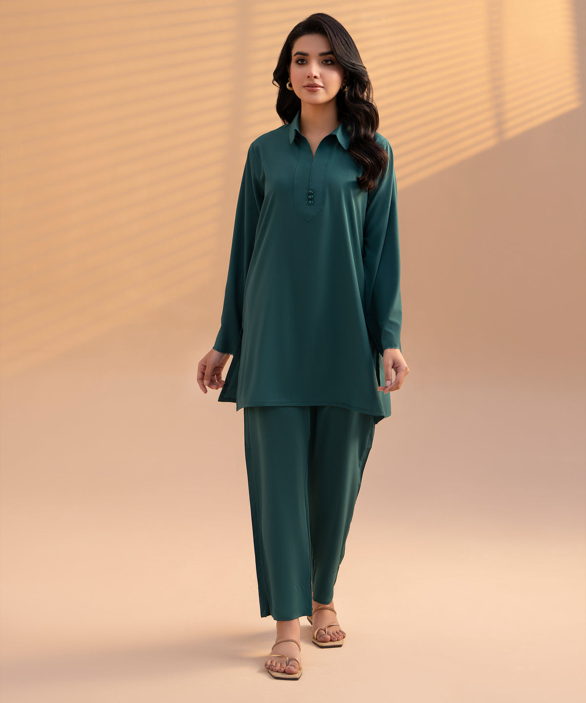 Women Solid 2 Piece Suit - LDS1341
