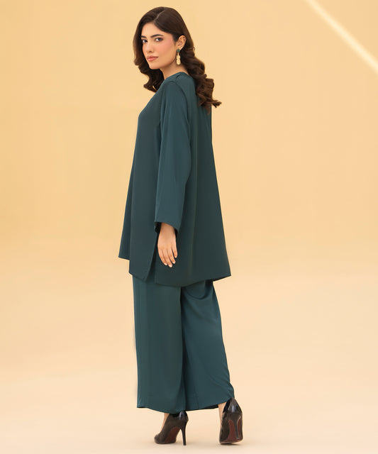 Women Solid 2 Piece Suit - LDS1343