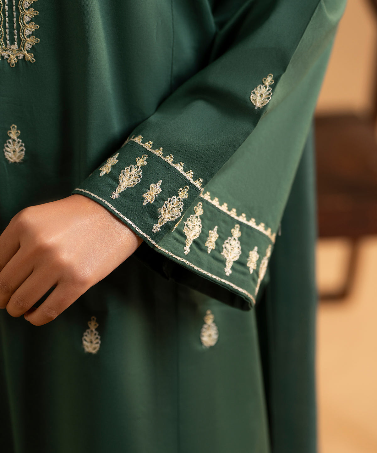 3PC Solid Embroidered Suit - LDS 1355