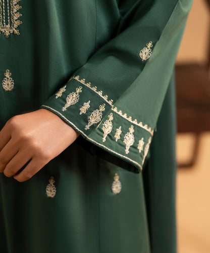 3PC Solid Embroidered Suit - LDS 1355