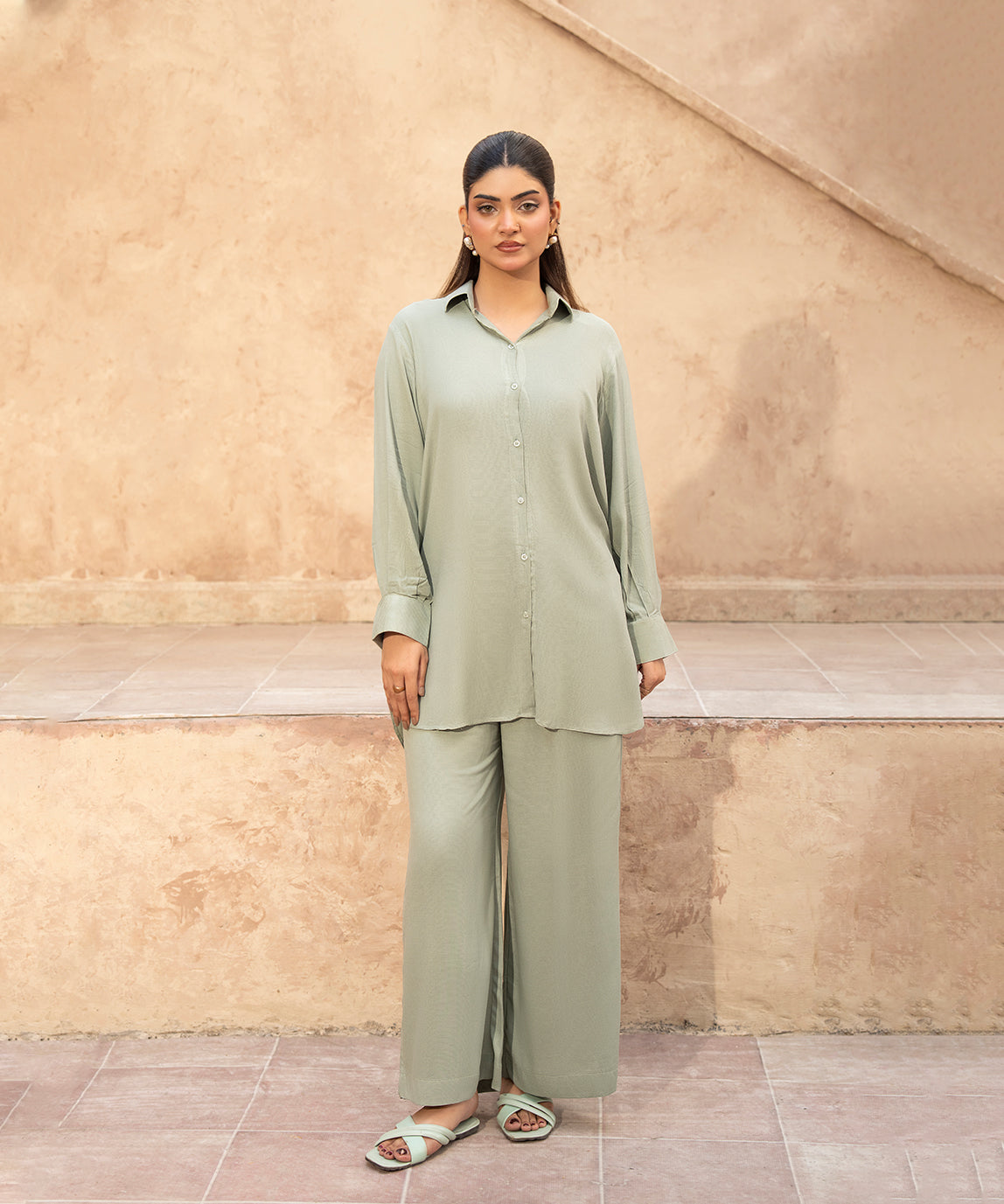 Women 2 Piece Solid Suit - LDS1441