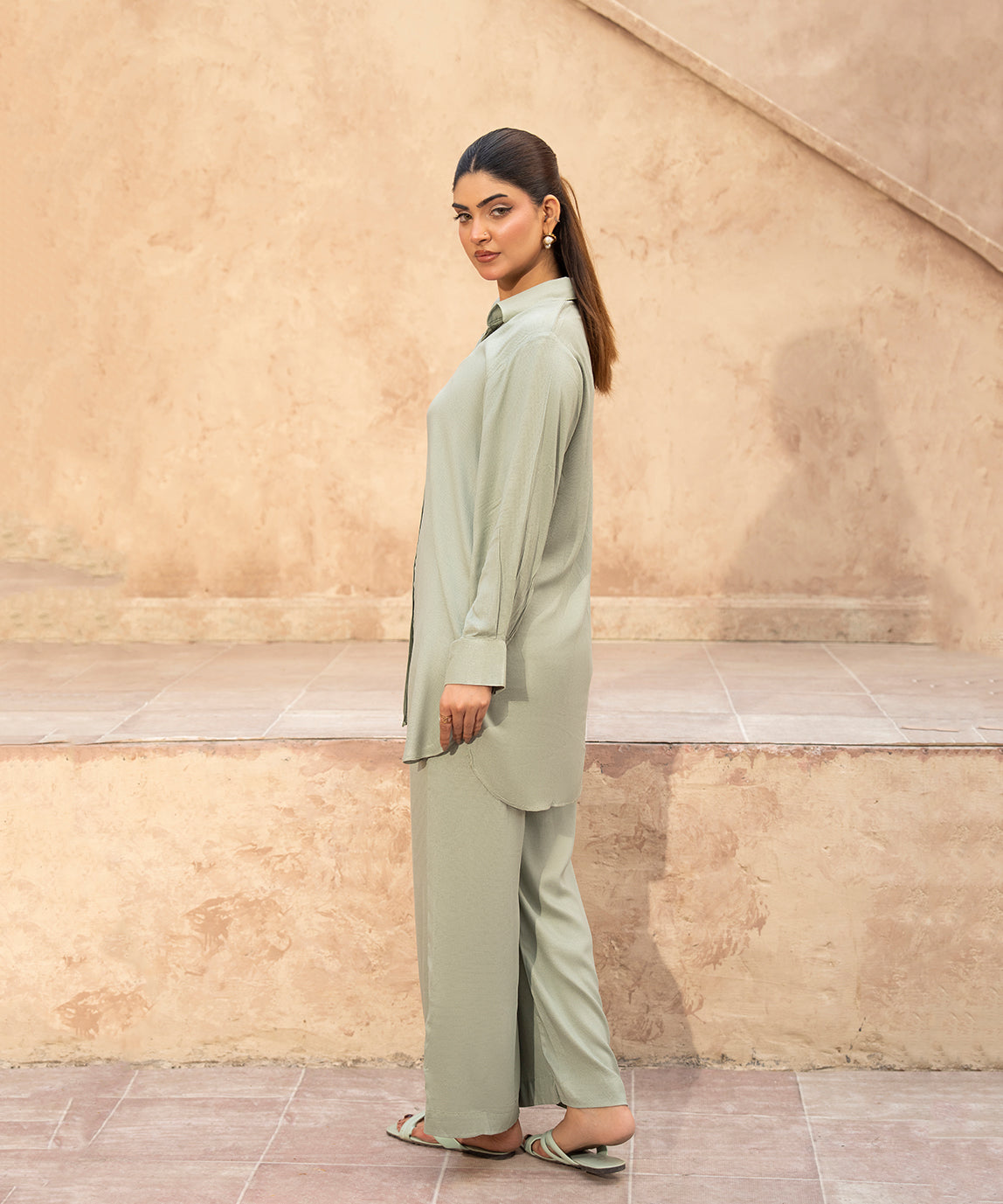Women 2 Piece Solid Suit - LDS1441