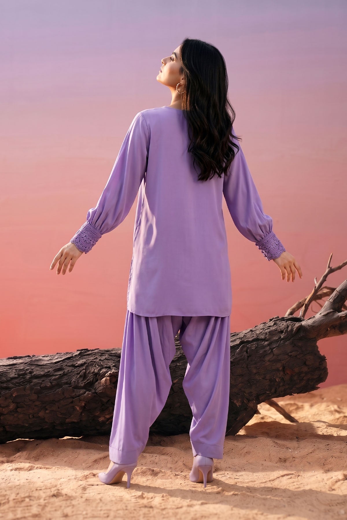 Women 2 Piece Solid Suit - LDS1582