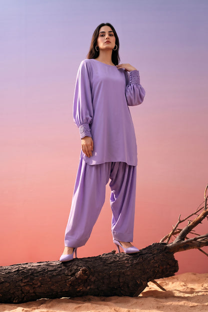 Women 2 Piece Solid Suit - LDS1582