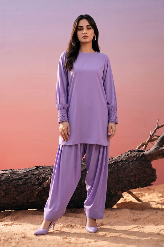Women 2 Piece Solid Suit - LDS1582