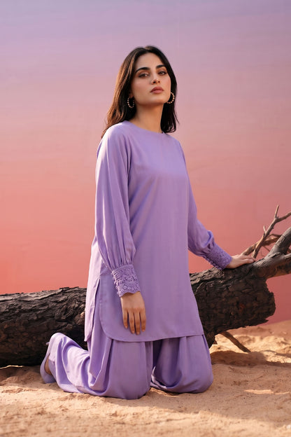 Women 2 Piece Solid Suit - LDS1582