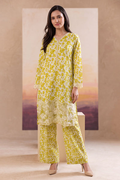 Women 2 Piece Solid Embroidered Suit - LDS1856