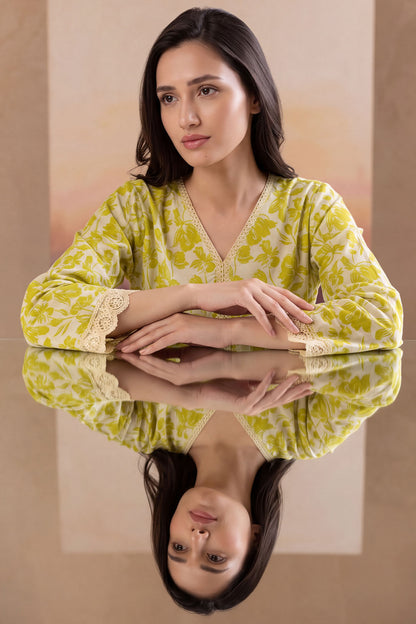 Women 2 Piece Solid Embroidered Suit - LDS1856