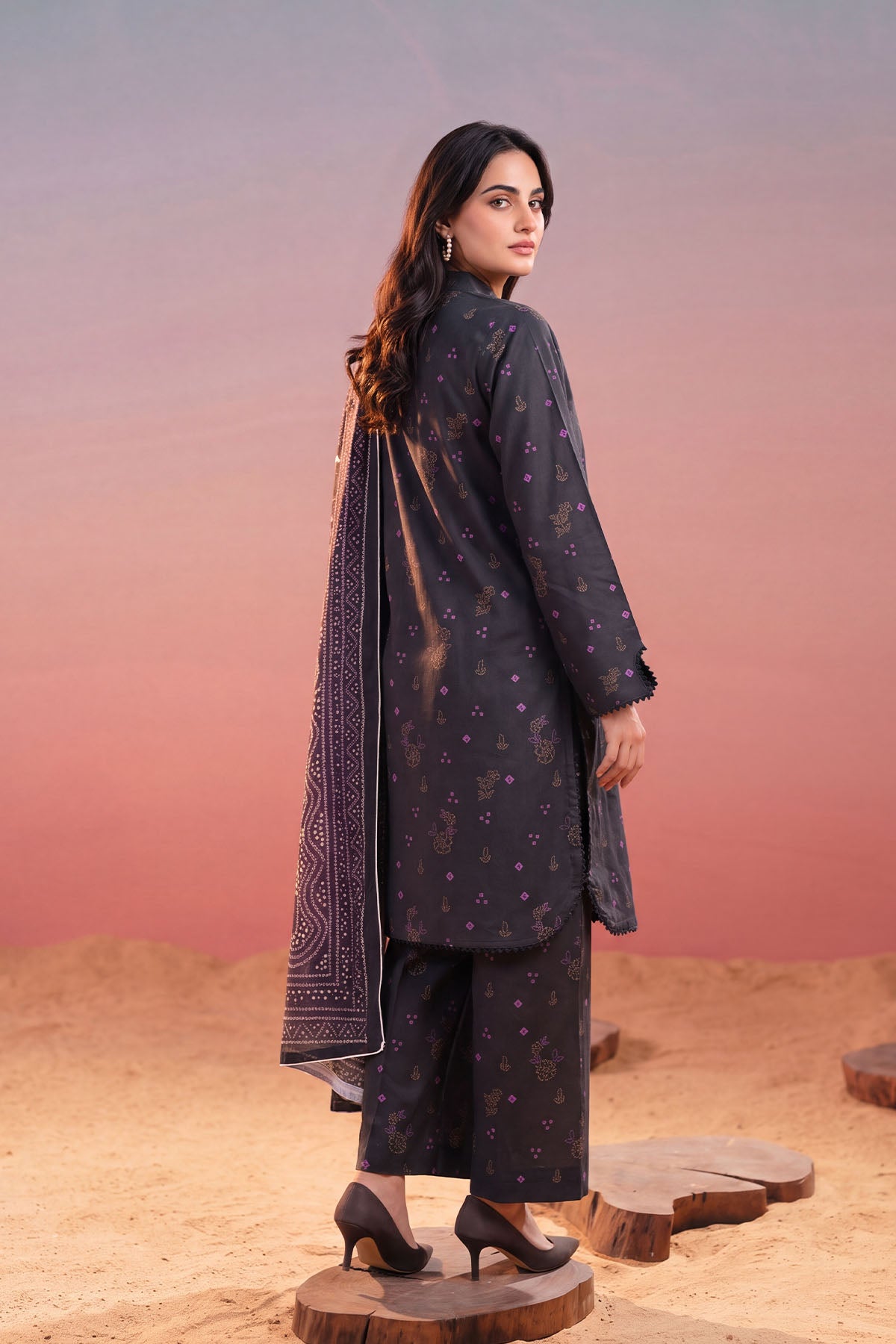 Women 3 Piece Printed Suit - LDS2035