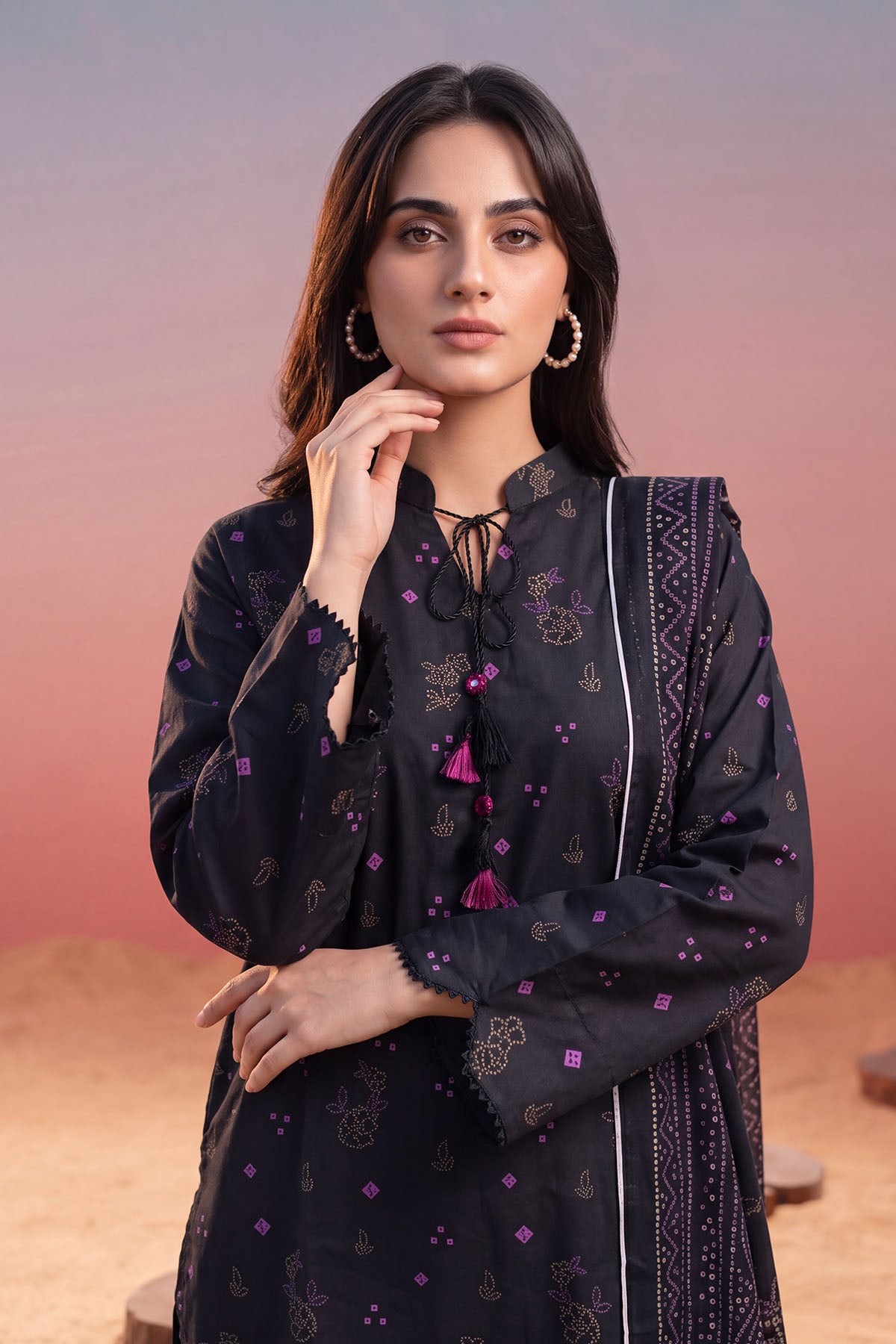 Women 3 Piece Printed Suit - LDS2035
