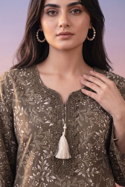 Women 2 Piece Printed Embroidered Suit - LDS2147