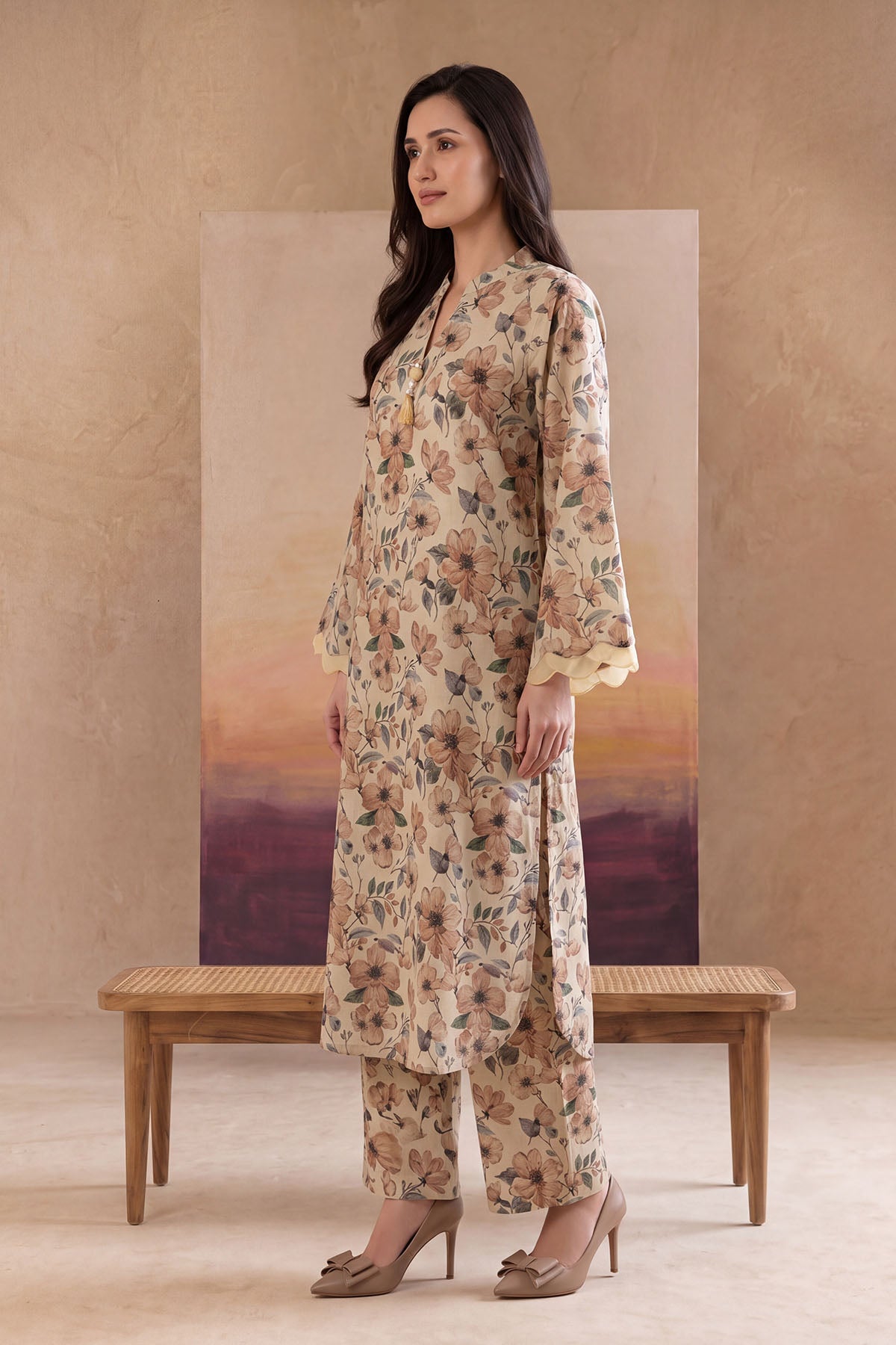 Women 2 Piece Printed Suit - LDS2297