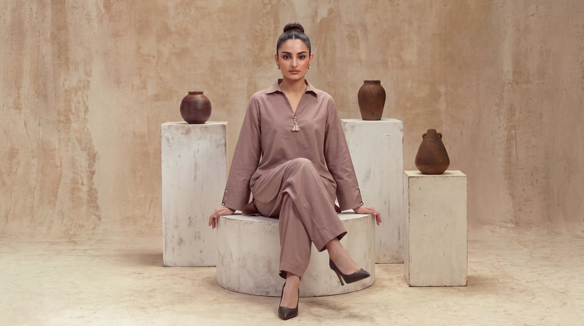 Women 2 Piece Solid Suit - LDS2312