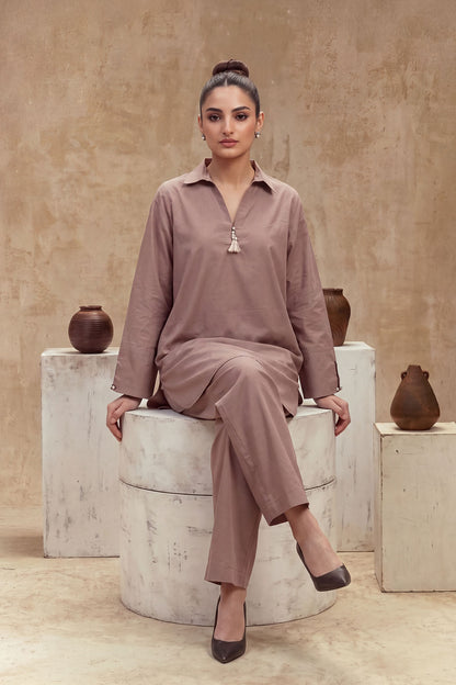 Women 2 Piece Solid Suit - LDS2312