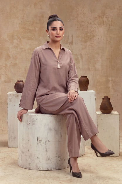 Women 2 Piece Solid Suit - LDS2312