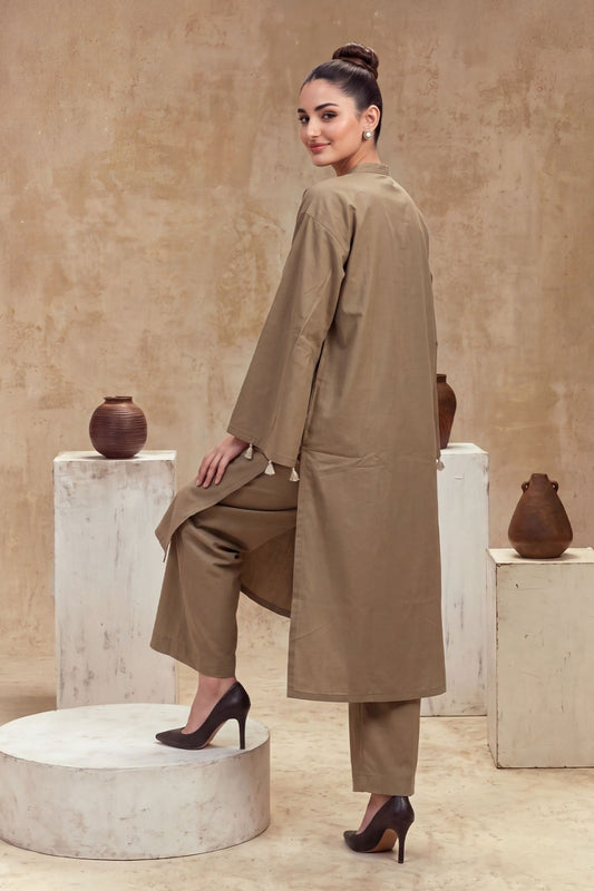 Women 2 Piece Solid Suit - LDS2316