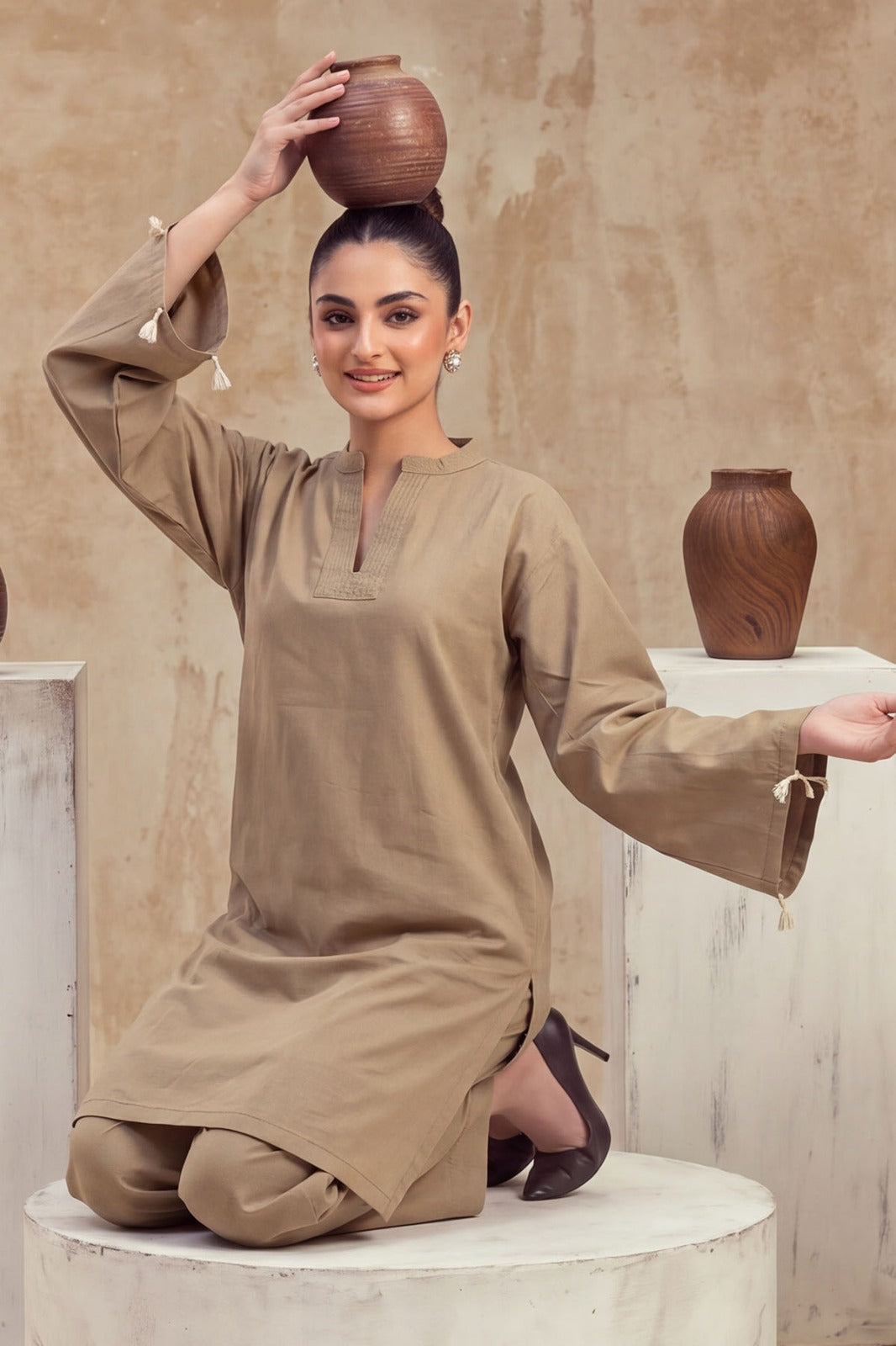 Women 2 Piece Solid Suit - LDS2316