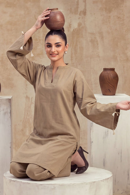 Women 2 Piece Solid Suit - LDS2316