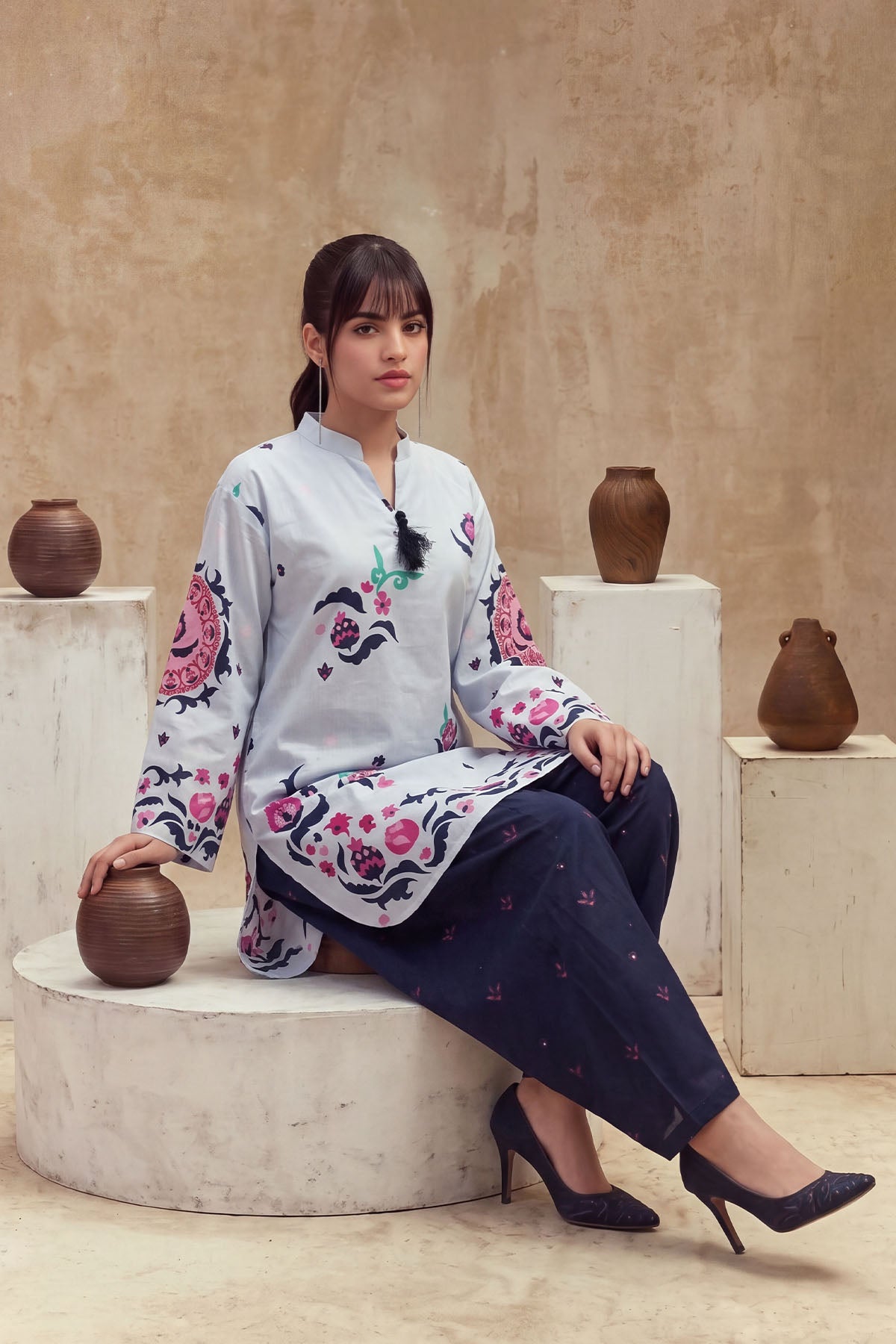Women 2 Piece Printed Suit - LDS2353