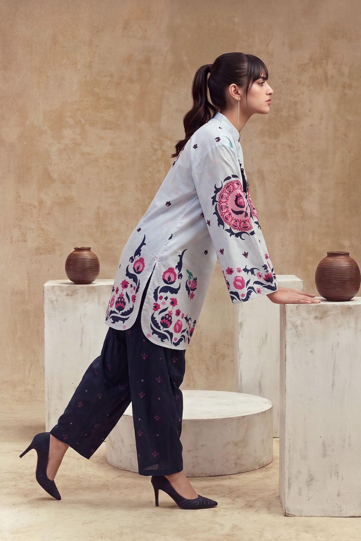 Women 2 Piece Printed Suit - LDS2353