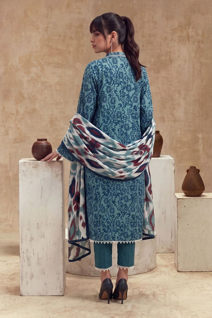 Women 3 Piece Printed Suit - LDS2356