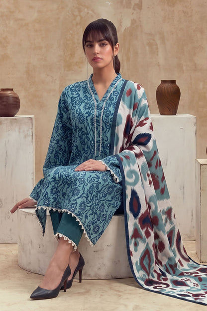 Women 3 Piece Printed Suit - LDS2356