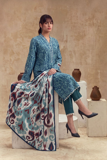 Women 3 Piece Printed Suit - LDS2356