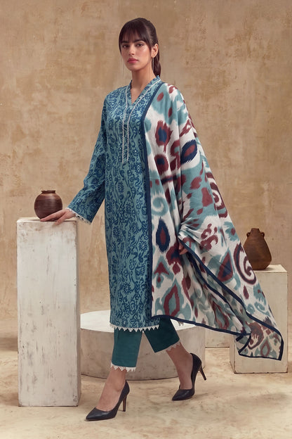 Women 3 Piece Printed Suit - LDS2356